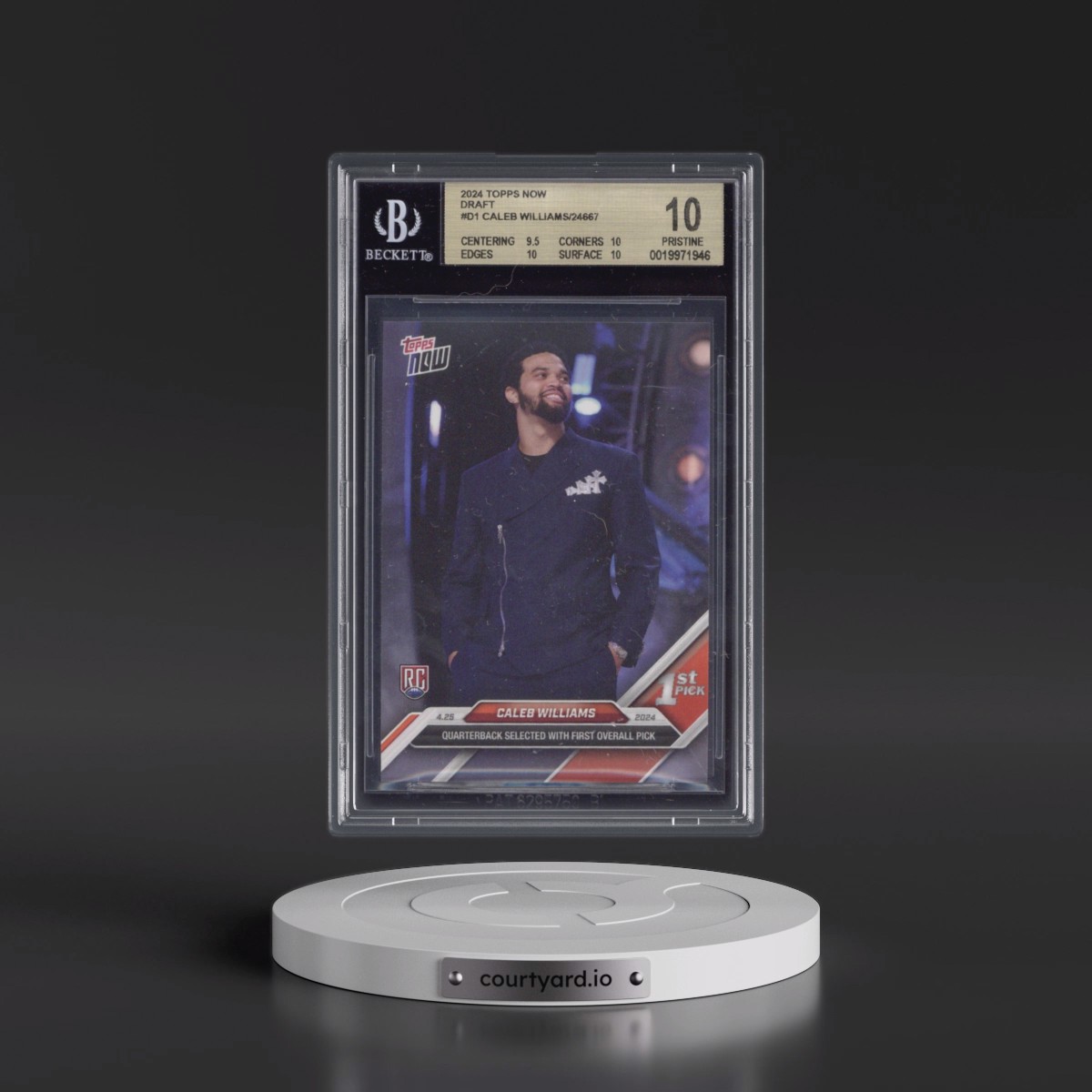 2024 Topps Now #D1 Caleb Williams (BGS 10 PRISTINE)