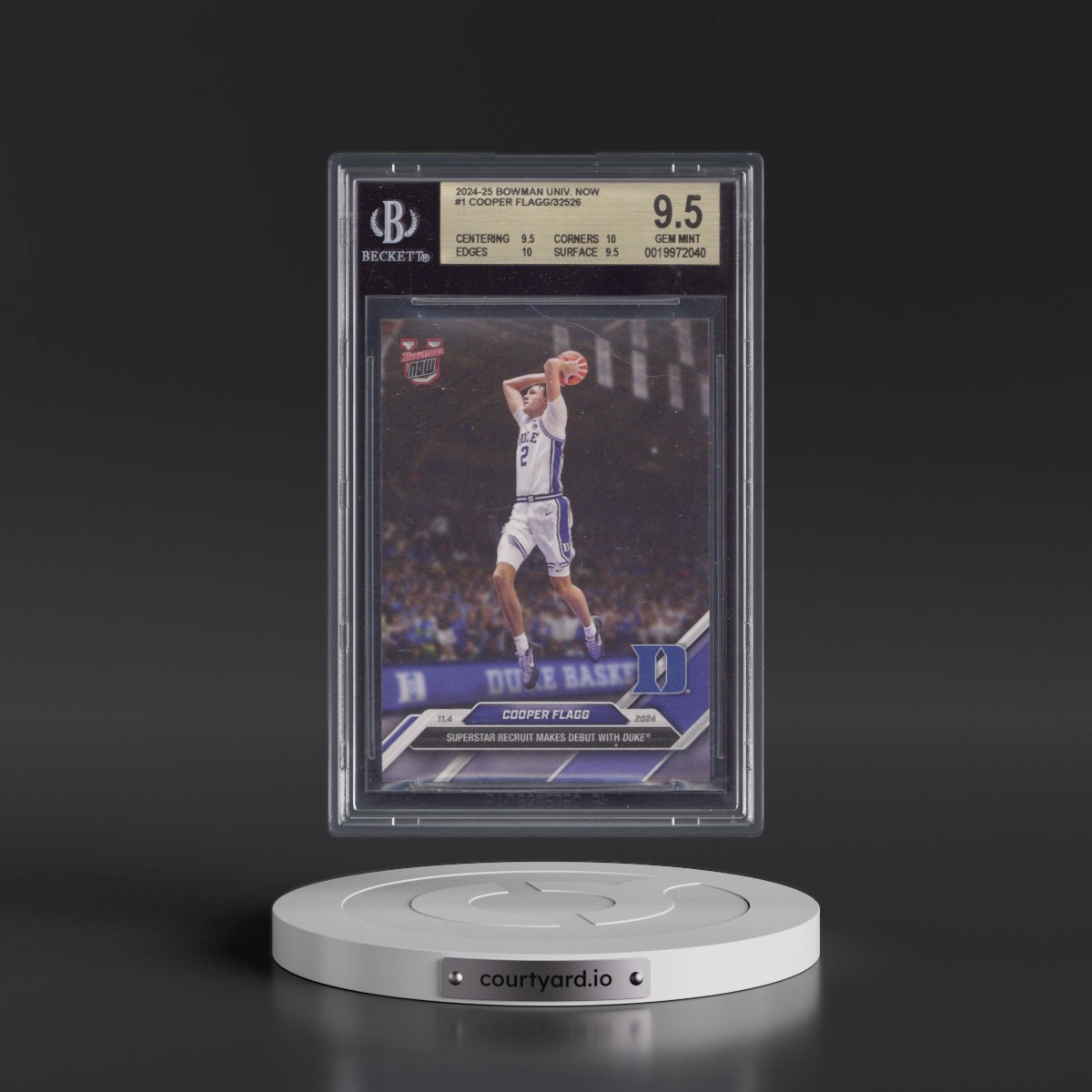 2024 Bowman U Now #1 Cooper Flagg (BGS 9.5 GEM MINT)