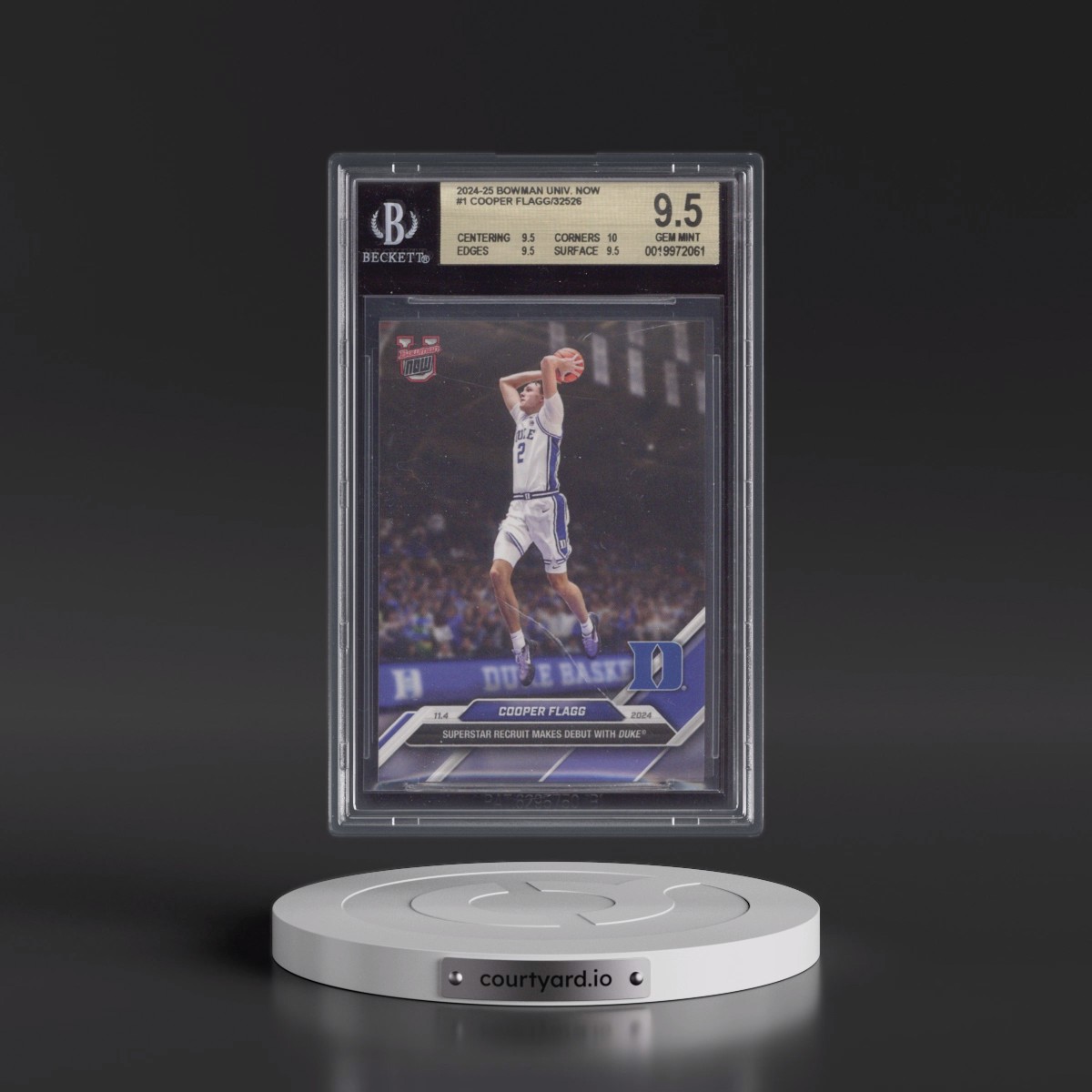 2024 Bowman U Now #1 Cooper Flagg (BGS 9.5 GEM MINT)