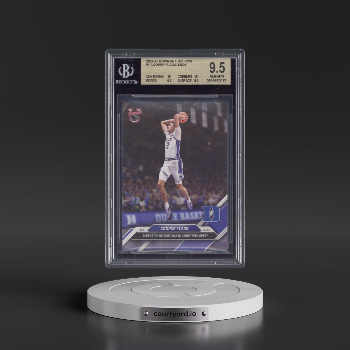 2024 Bowman U Now #1 Cooper Flagg (BGS 9.5 GEM MINT)