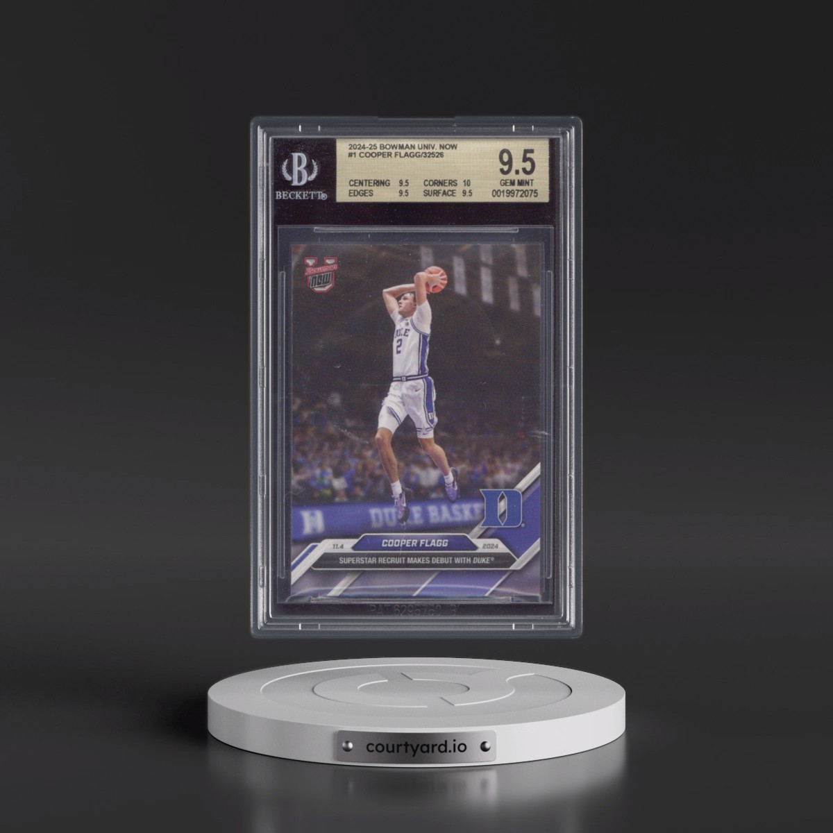 2024 Bowman U Now #1 Cooper Flagg (BGS 9.5 GEM MINT)