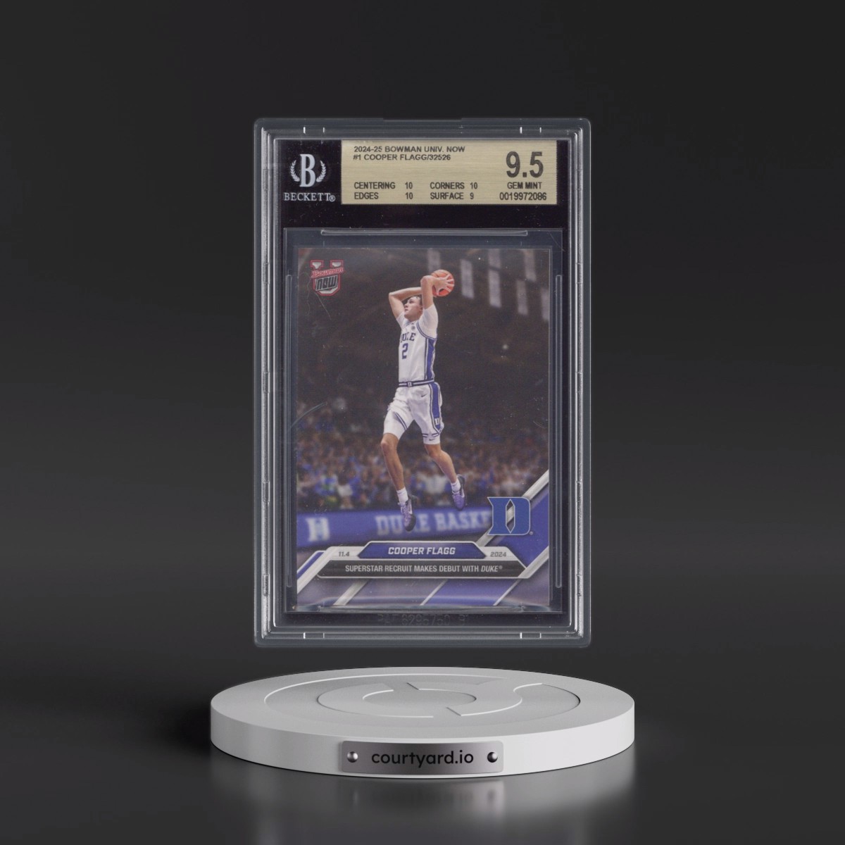 2024 Bowman U Now #1 Cooper Flagg (BGS 9.5 GEM MINT)