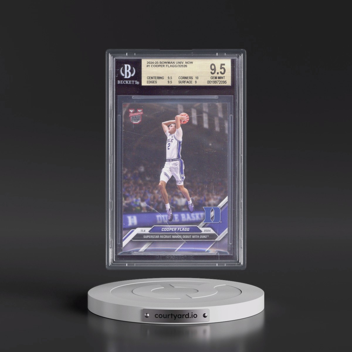 2024 Bowman U Now #1 Cooper Flagg (BGS 9.5 GEM MINT)