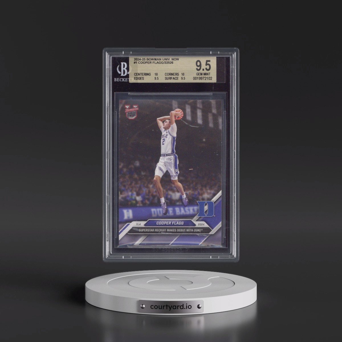 2024 Bowman U Now #1 Cooper Flagg (BGS 9.5 GEM MINT)