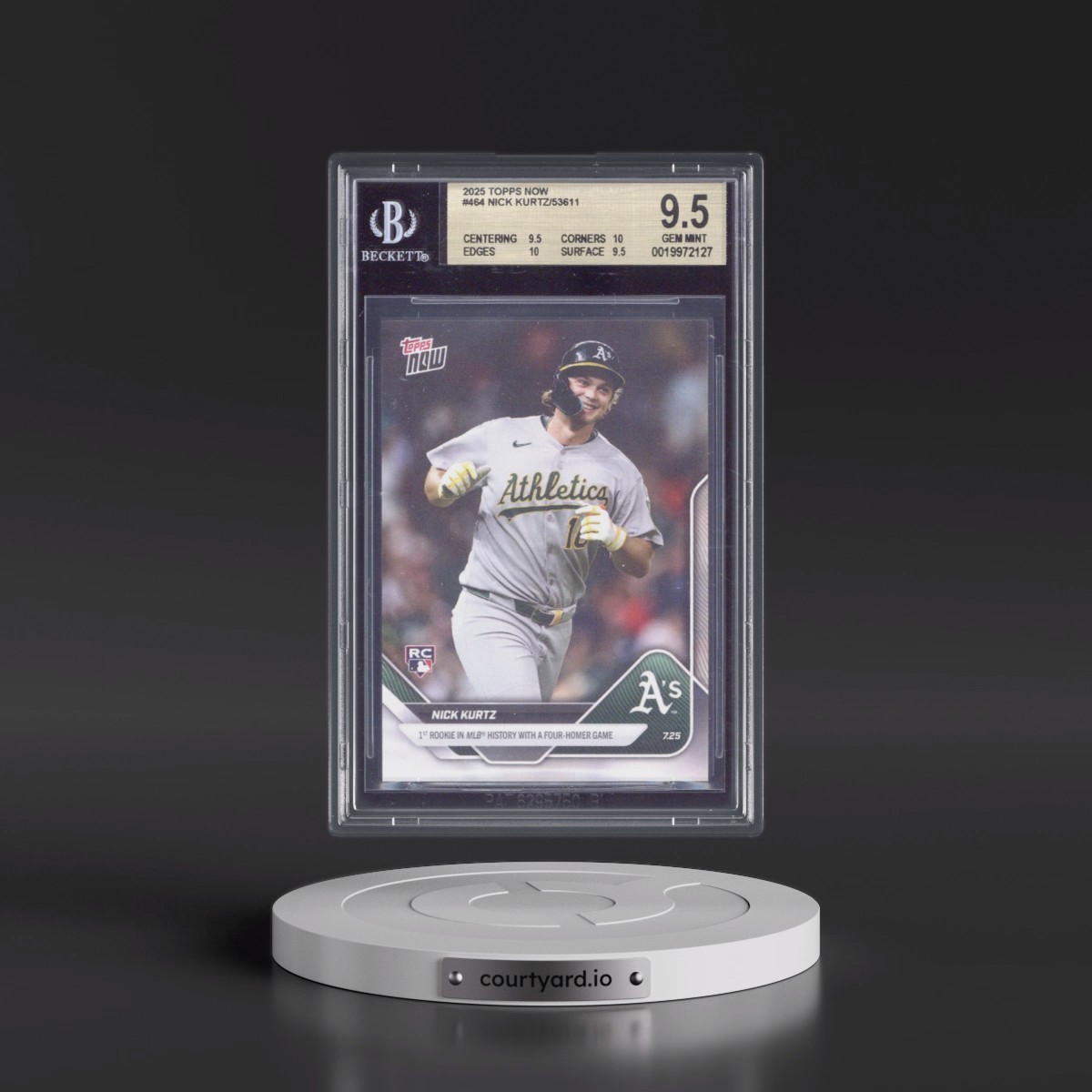 2025 Topps Now #464 Nick Kurtz (BGS 9.5 GEM MINT)