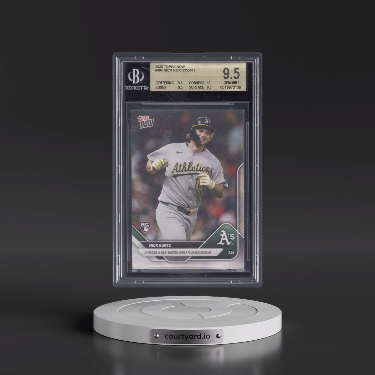 2025 Topps Now #464 Nick Kurtz (BGS 9.5 GEM MINT)