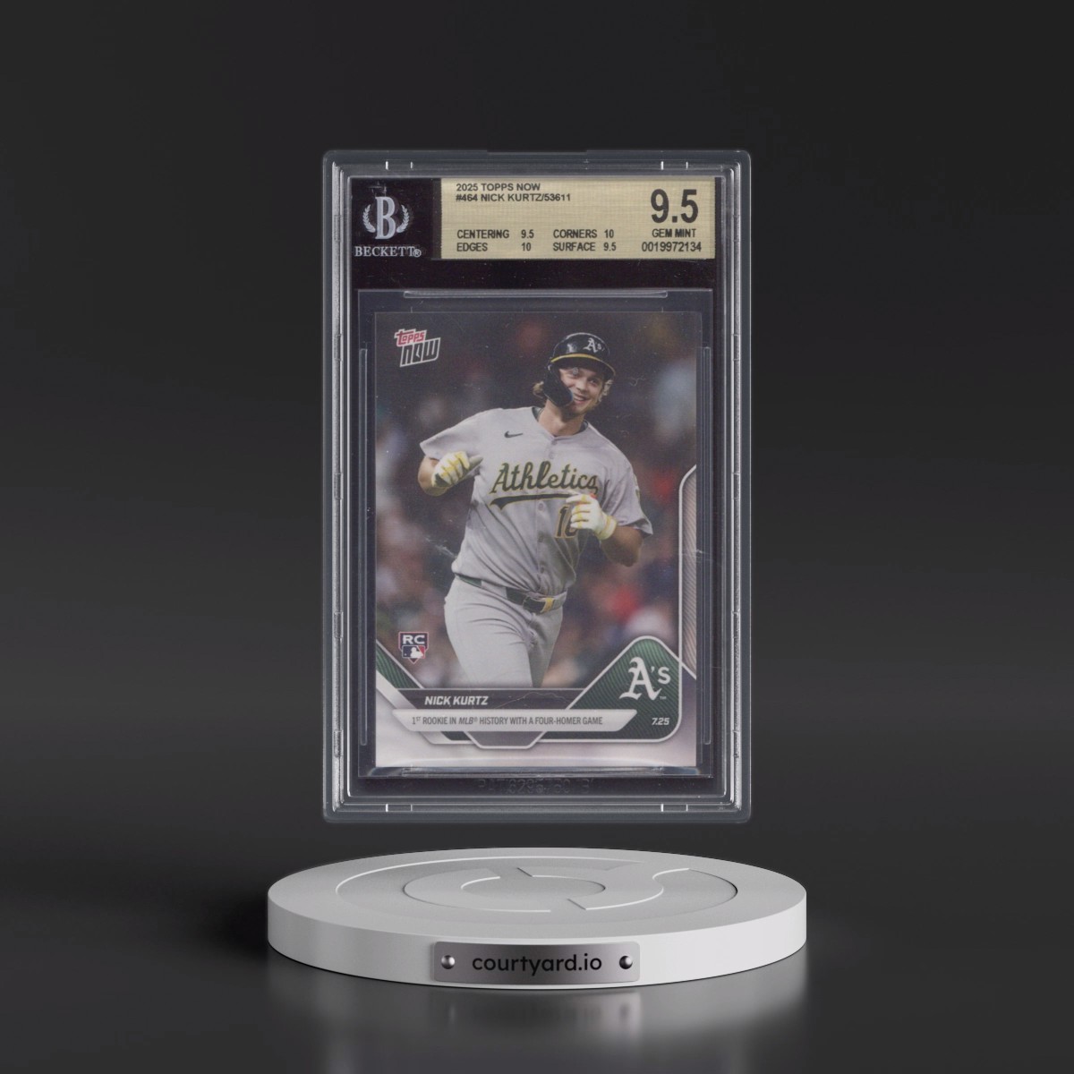 2025 Topps Now #464 Nick Kurtz (BGS 9.5 GEM MINT)
