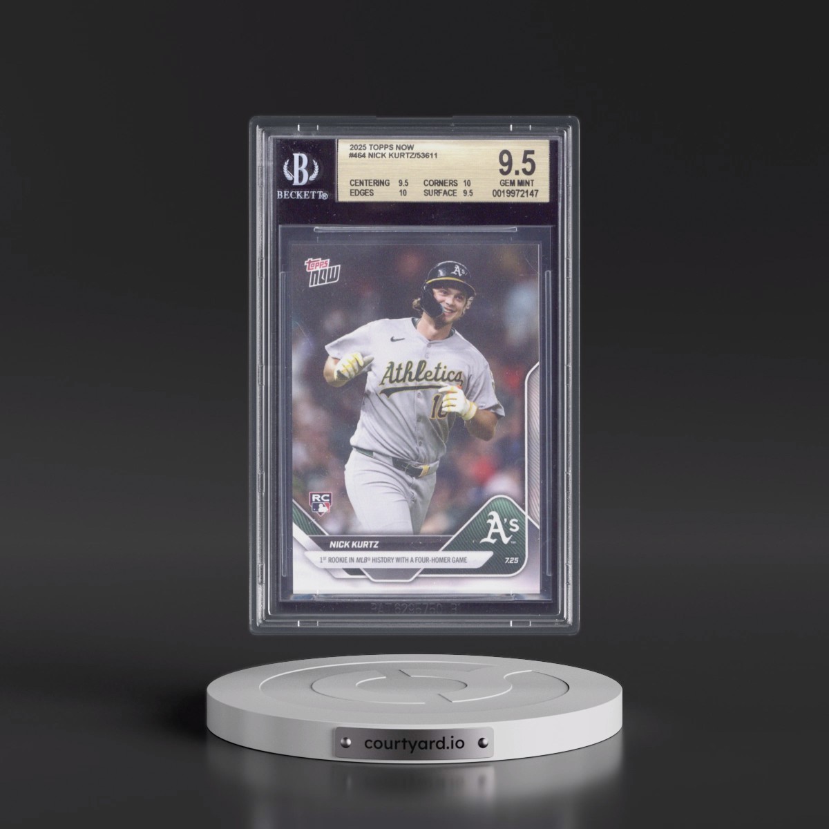 2025 Topps Now #464 Nick Kurtz (BGS 9.5 GEM MINT)