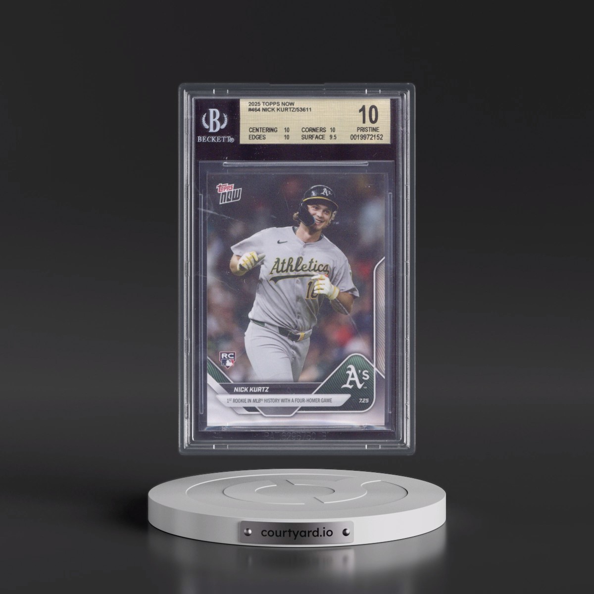 2025 Topps Now #464 Nick Kurtz (BGS 10 PRISTINE)