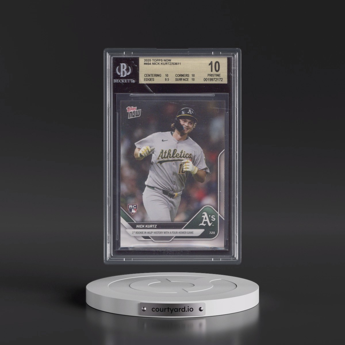 2025 Topps Now #464 Nick Kurtz (BGS 10 PRISTINE)