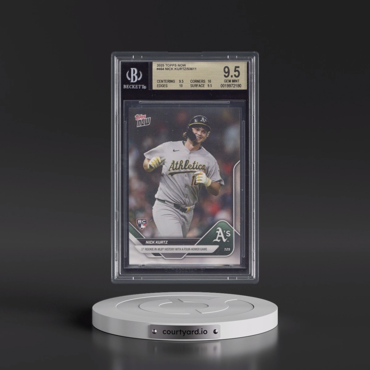 2025 Topps Now #464 Nick Kurtz (BGS 9.5 GEM MINT)