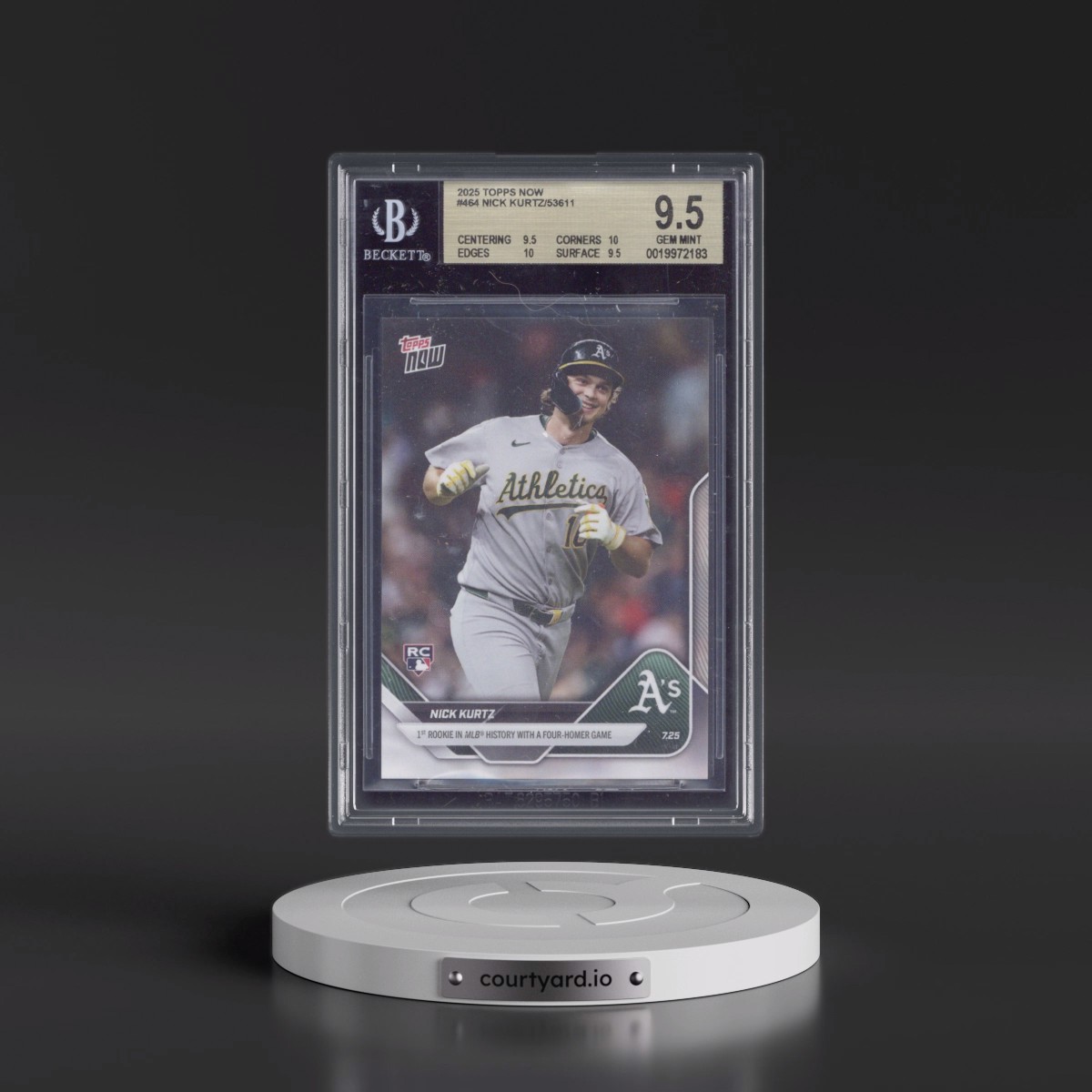 2025 Topps Now #464 Nick Kurtz (BGS 9.5 GEM MINT)