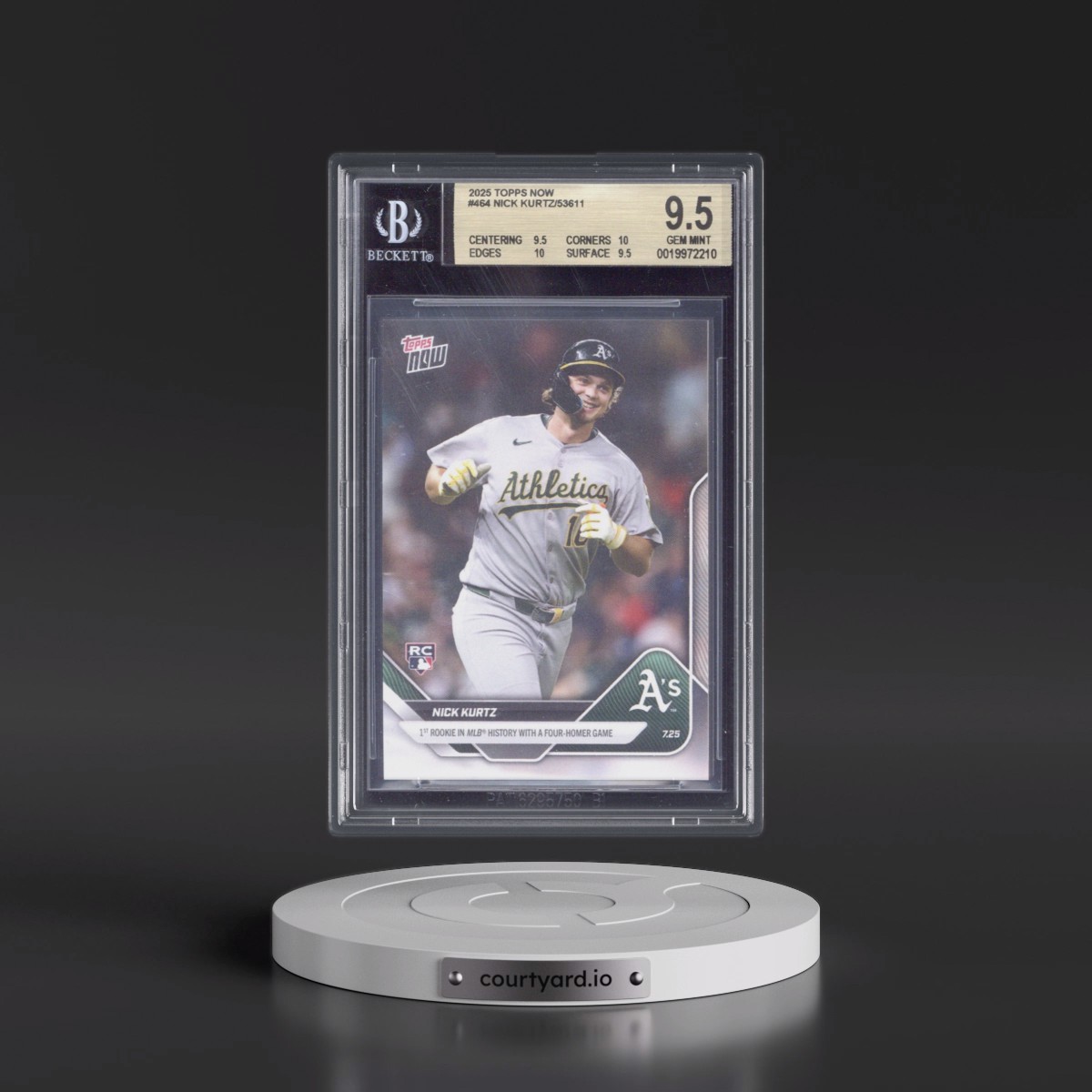 2025 Topps Now #464 Nick Kurtz (BGS 9.5 GEM MINT)