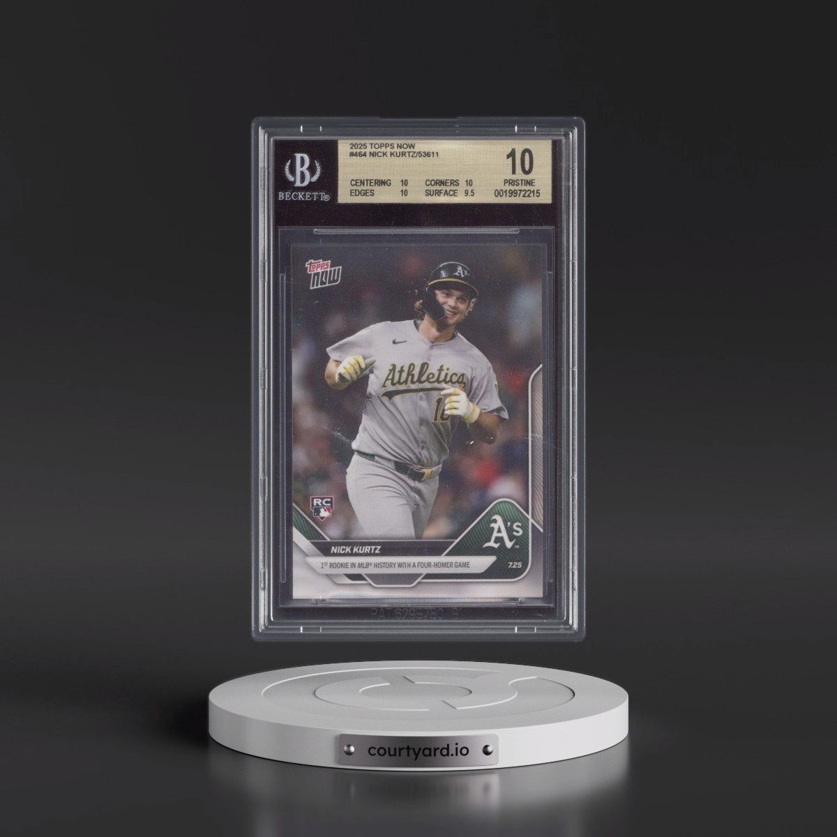 2025 Topps Now #464 Nick Kurtz (BGS 10 PRISTINE)