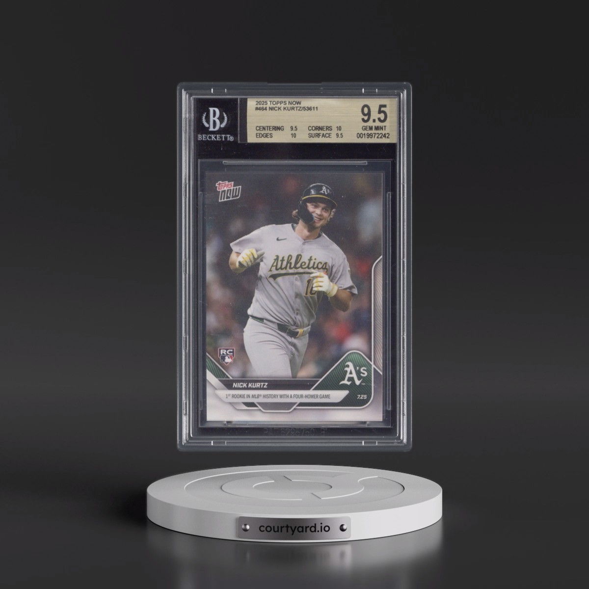 2025 Topps Now #464 Nick Kurtz (BGS 9.5 GEM MINT)