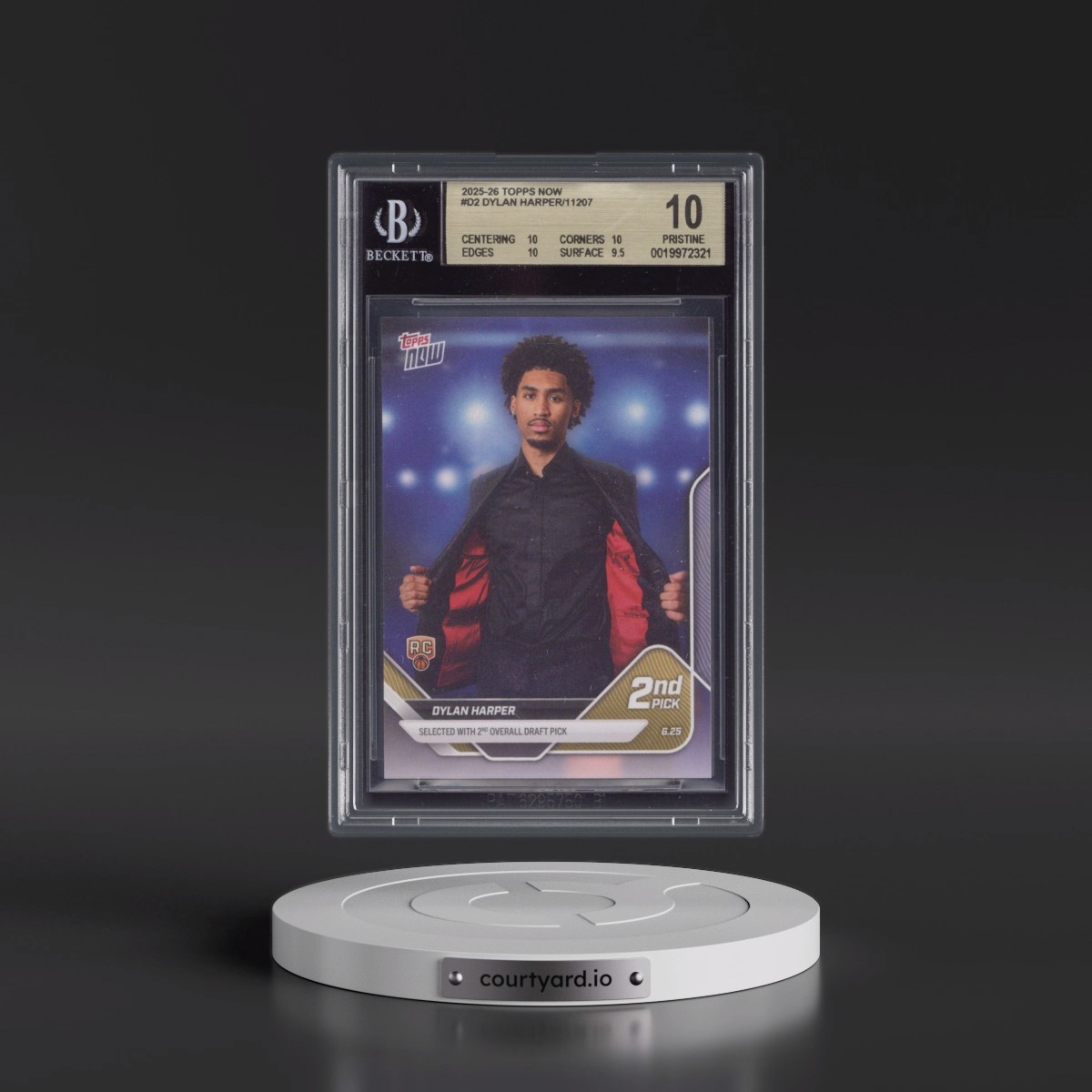 2025 Topps Now #D2 Dylan Harper/11207* (BGS 10 PRISTINE)