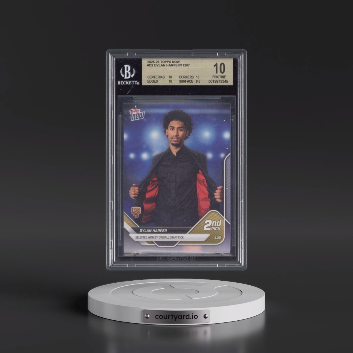 2025 Topps Now #D2 Dylan Harper/11207* (BGS 10 PRISTINE)