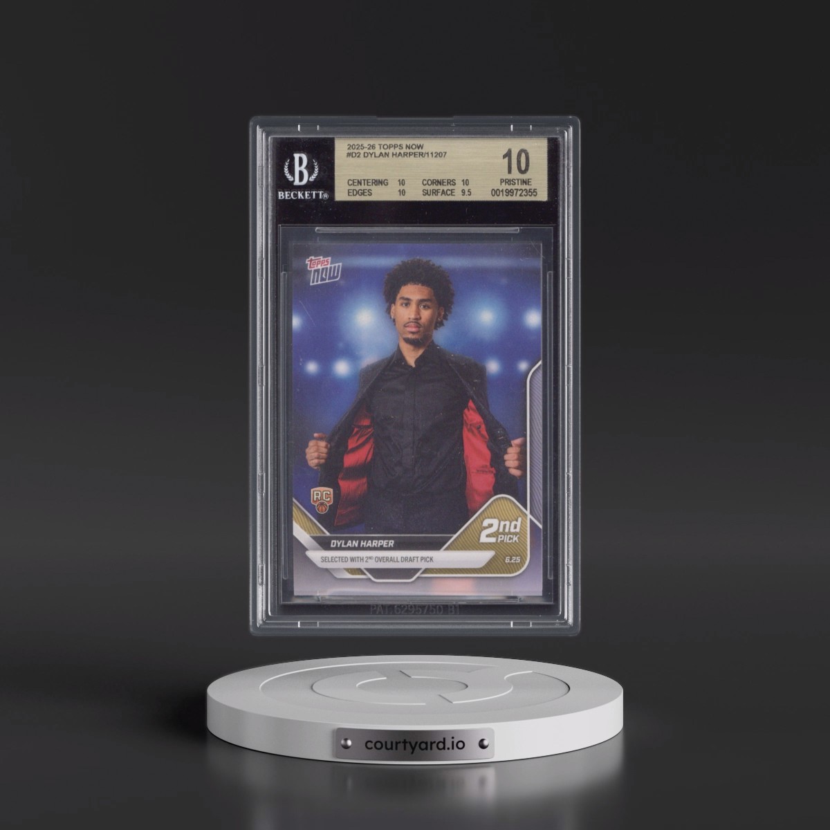 2025 Topps Now #D2 Dylan Harper/11207* (BGS 10 PRISTINE)