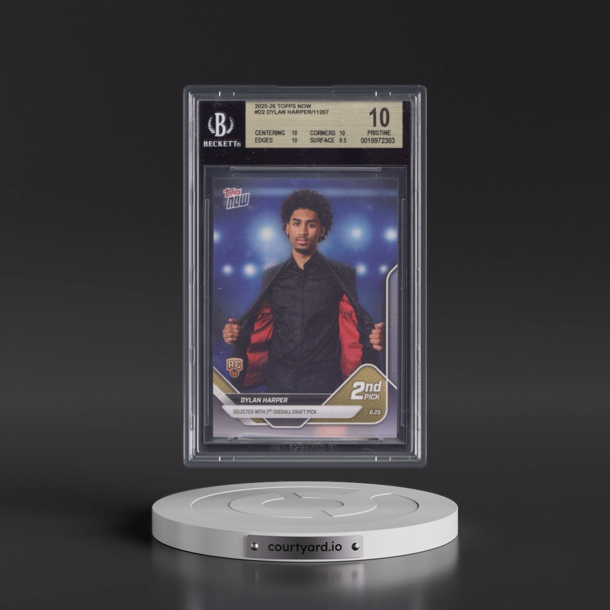 2025 Topps Now #D2 Dylan Harper/11207* (BGS 10 PRISTINE)