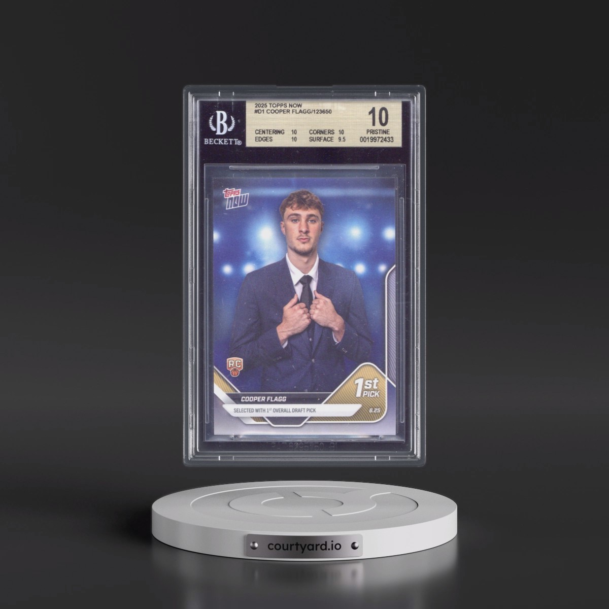 2025 Topps Now Draft #D1 Cooper Flagg (BGS 10 PRISTINE)
