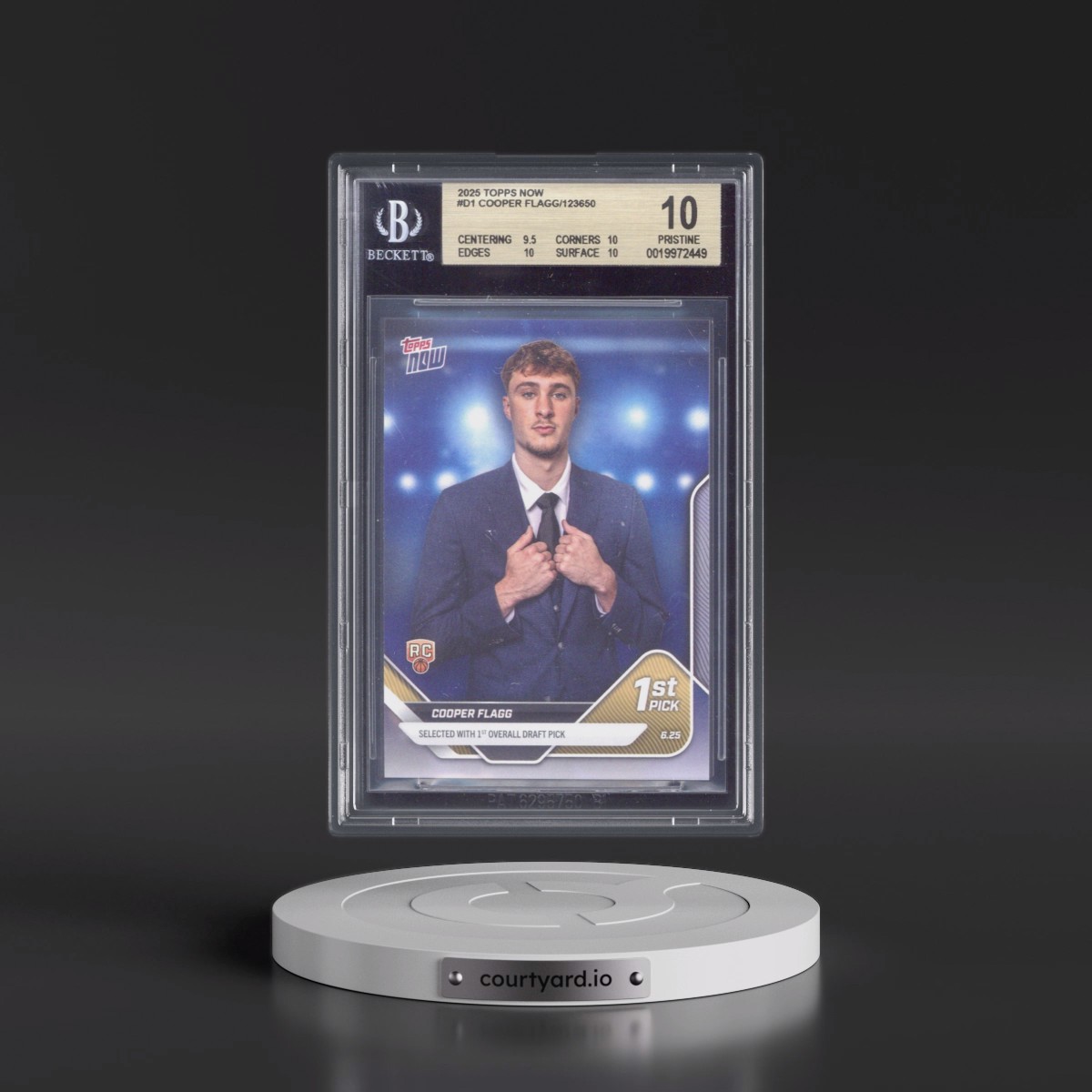 2025 Topps Now Draft #D1 Cooper Flagg (BGS 10 PRISTINE)