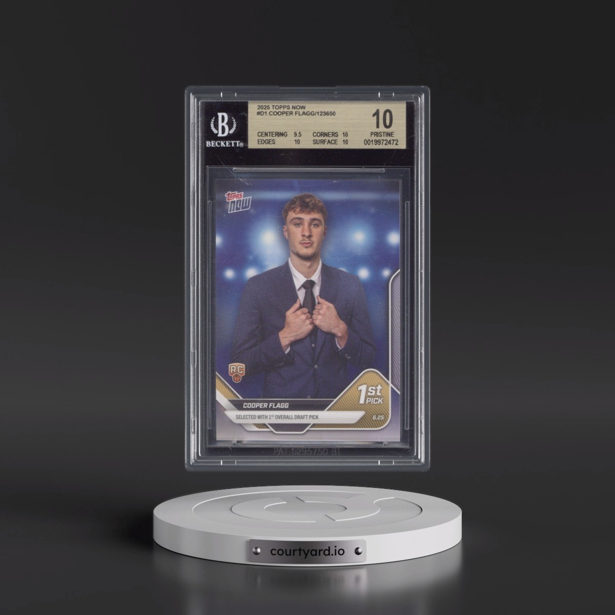 2025 Topps Now Draft #D1 Cooper Flagg (BGS 10 PRISTINE)