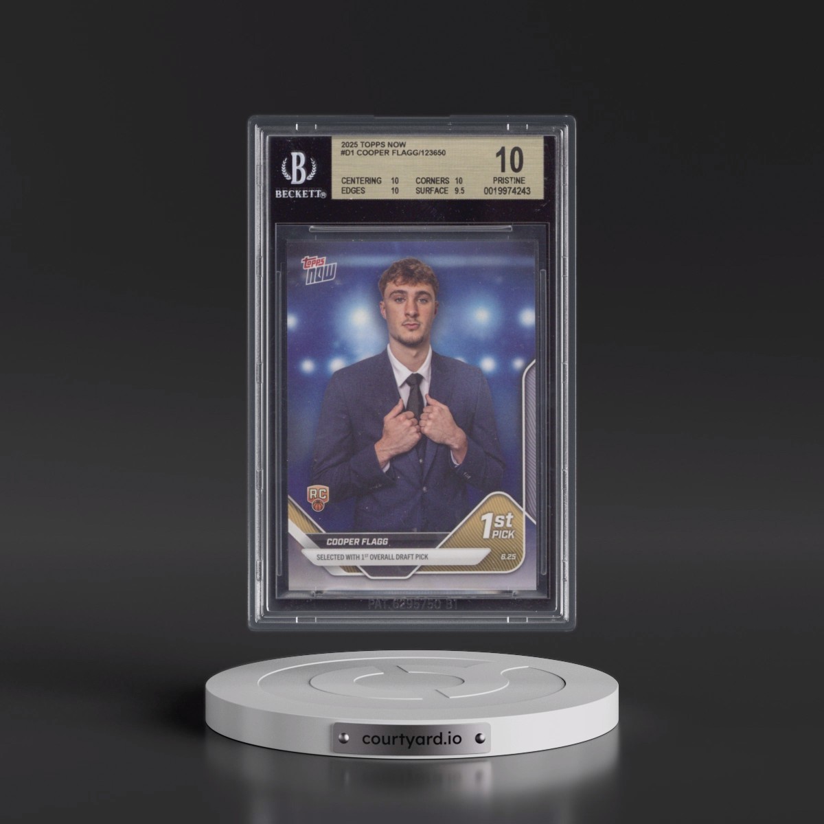 2025 Topps Now Draft #D1 Cooper Flagg (BGS 10 PRISTINE)