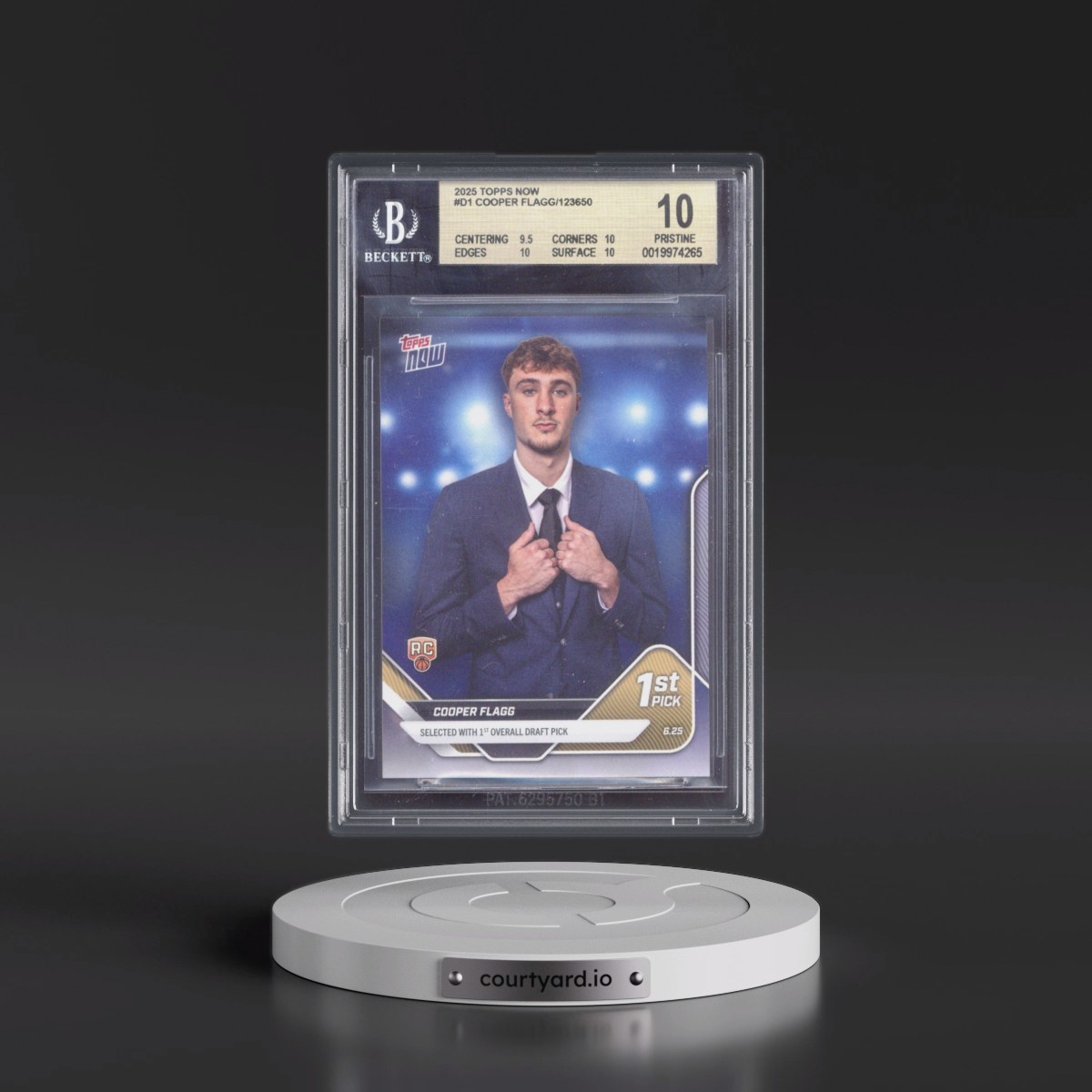 2025 Topps Now Draft #D1 Cooper Flagg (BGS 10 PRISTINE)
