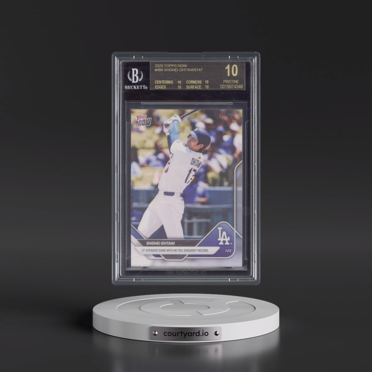 2025 Topps Now #456 Shohei Ohtani (BGS 10 BLACK LABEL)