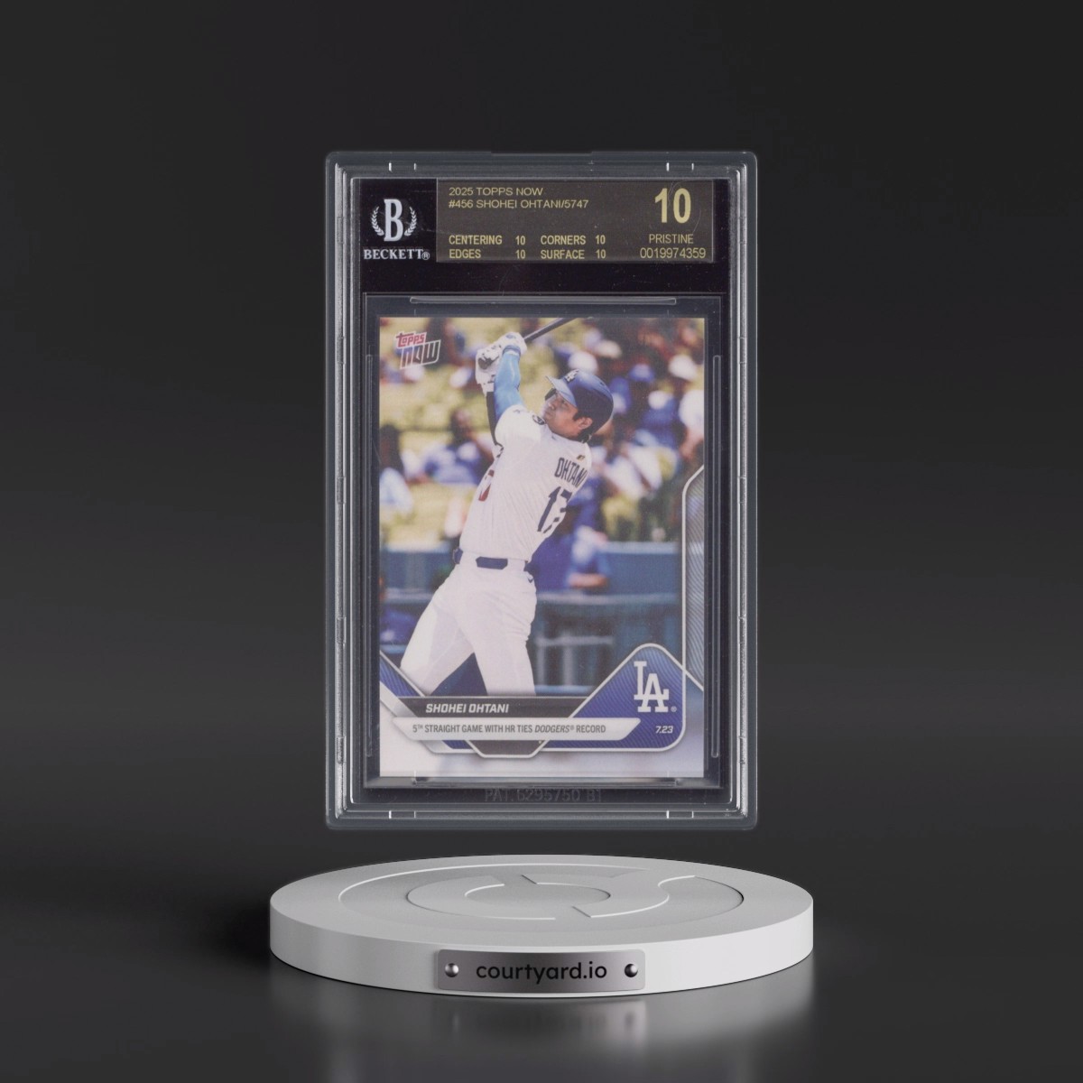 2025 Topps Now #456 Shohei Ohtani (BGS 10 BLACK LABEL)