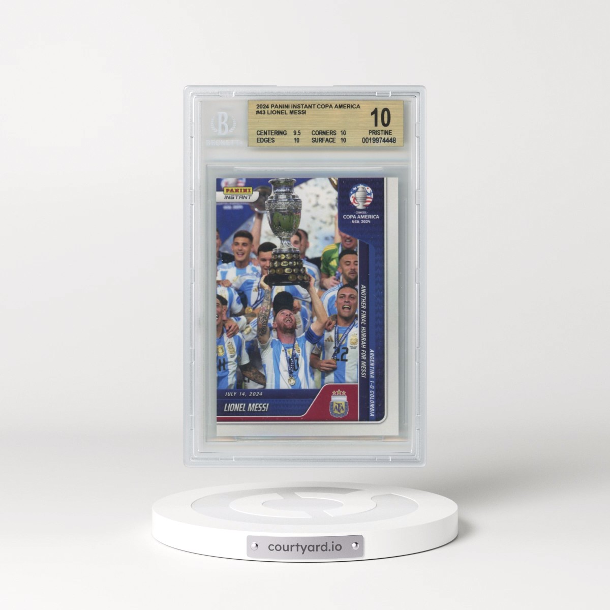 2024 Panini Instant Copa America #43 Lionel Messi/12674 (BGS 10 PRISTINE)