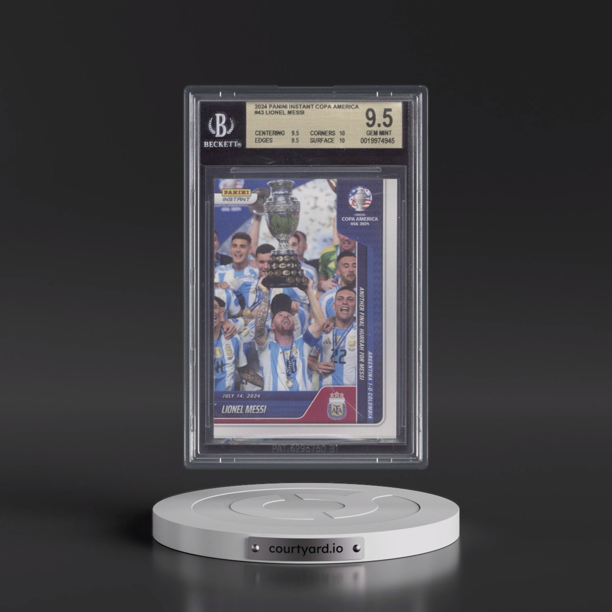2024 Panini Instant Copa America #43 Lionel Messi/12674 (BGS 9.5 GEM MINT)