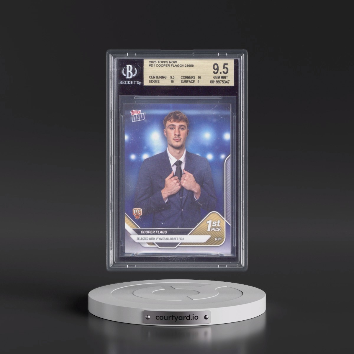 2025 Topps Now Draft #D1 Cooper Flagg (BGS 9.5 GEM MINT)