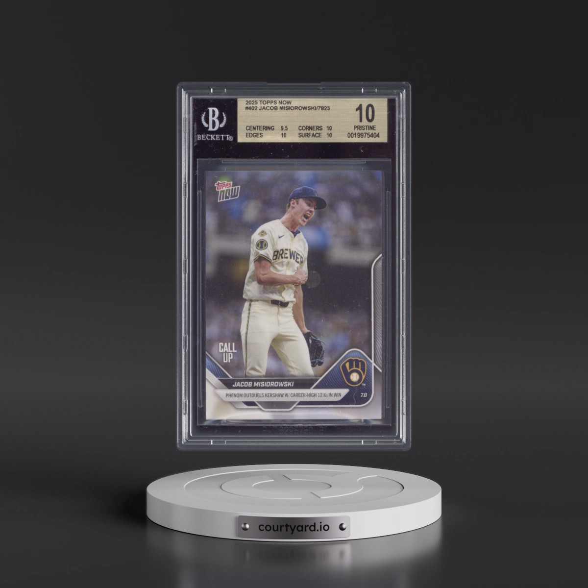 2025 Topps Now #402 Jacob Misiorowski (BGS 10 PRISTINE)