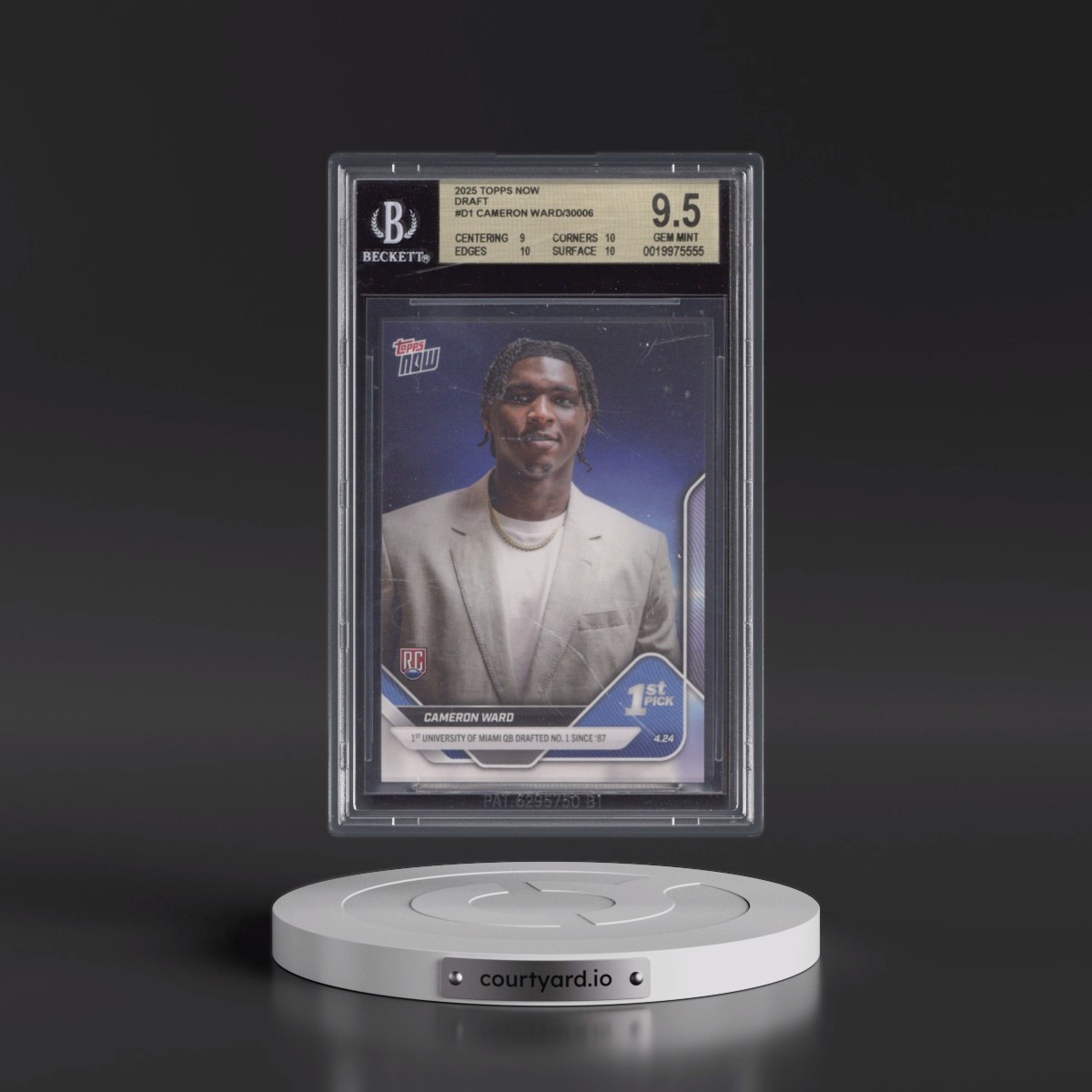 2025 Topps Now Draft #D1 Cameron Ward/30006* (BGS 9.5 GEM MINT)