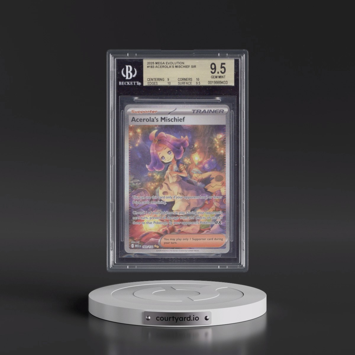 2025 Mega Evolution - MEG EN #183 Acerola's Mischief - Special Illustration Rare (Holo) (BGS 9.5 GEM MINT)