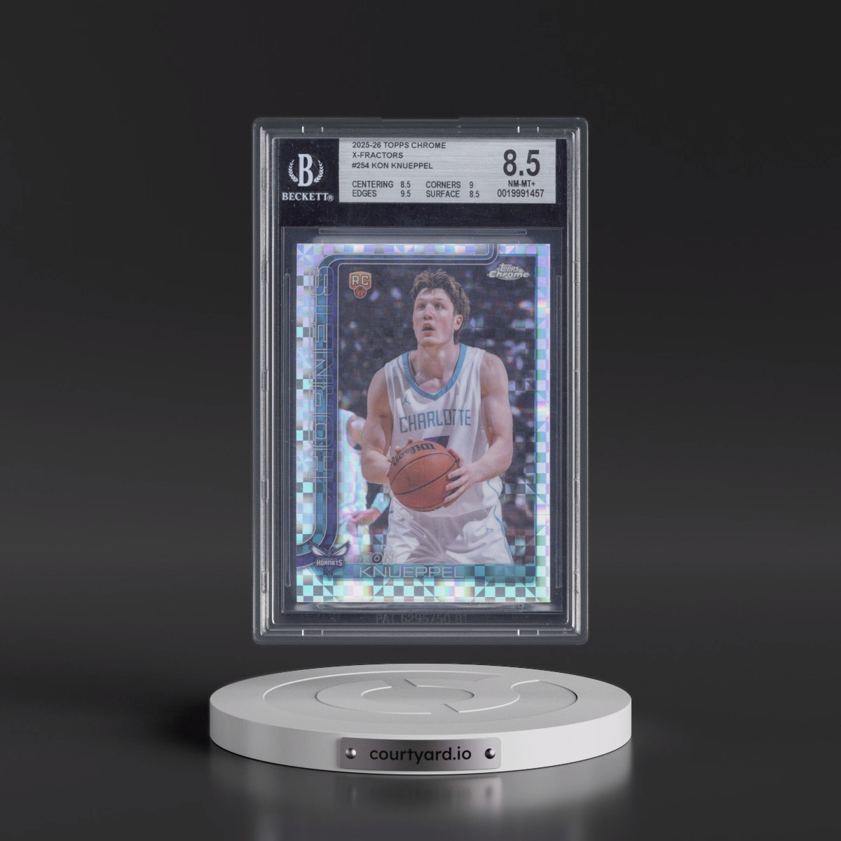 2025 Topps Chrome #254 Kon Knueppel - X-Fractor (BGS 8.5 NM-MT+)