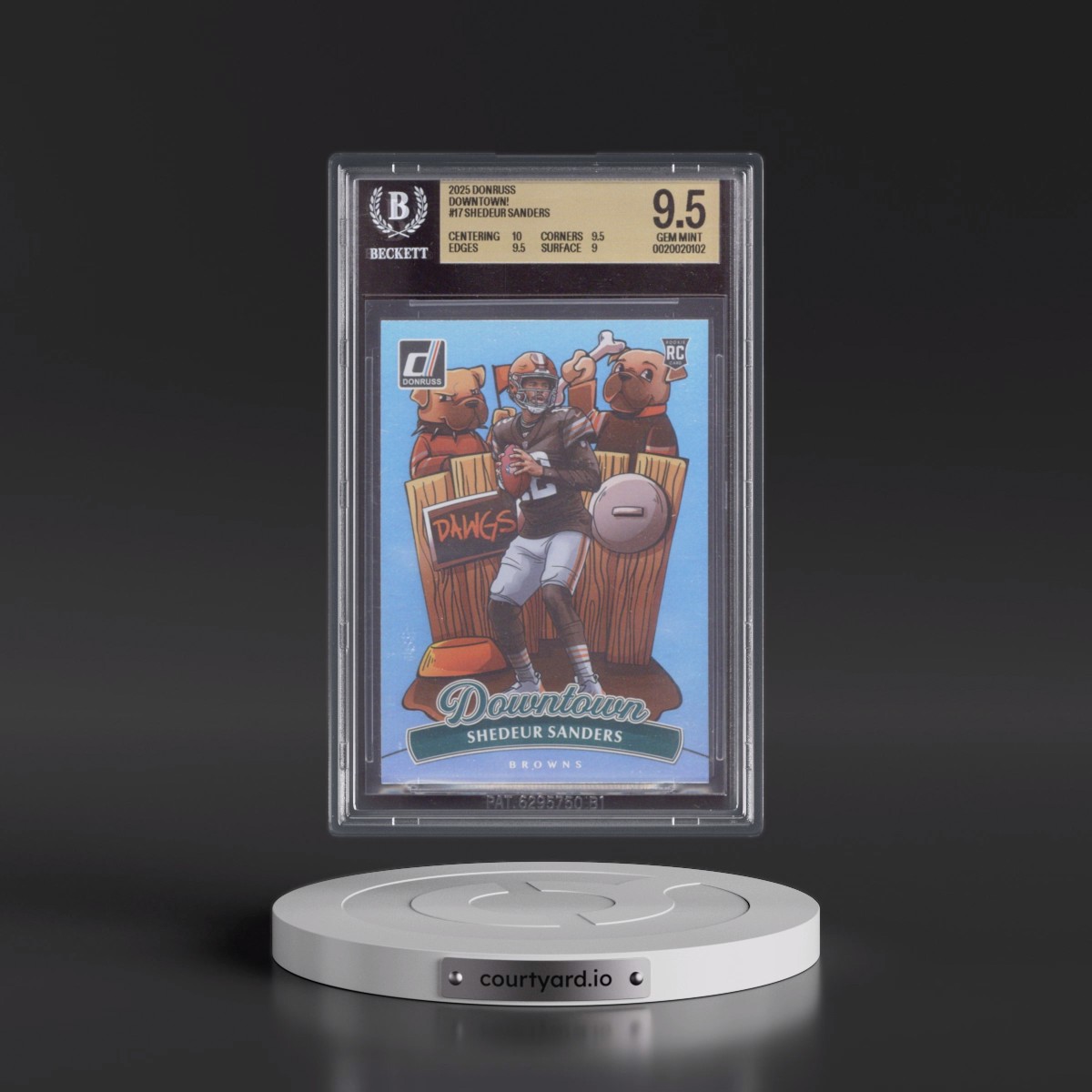 2025 Panini Donruss Downtown #17 Shedeur Sanders (BGS 9.5 GEM MINT)