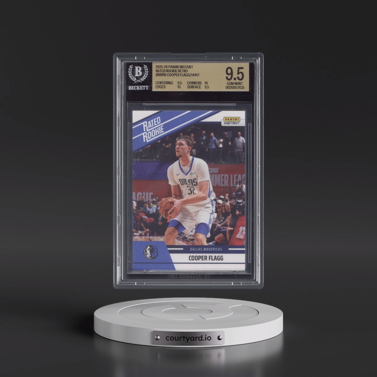 2025 Panini Instant Rated Rookie Retro #RRR16 Cooper Flagg/14417* (BGS 9.5 GEM MINT)