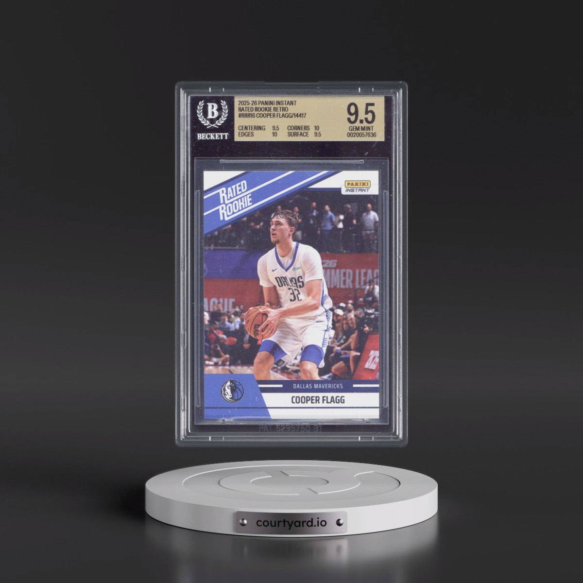2025 Panini Instant Rated Rookie Retro #RRR16 Cooper Flagg/14417* (BGS 9.5 GEM MINT)