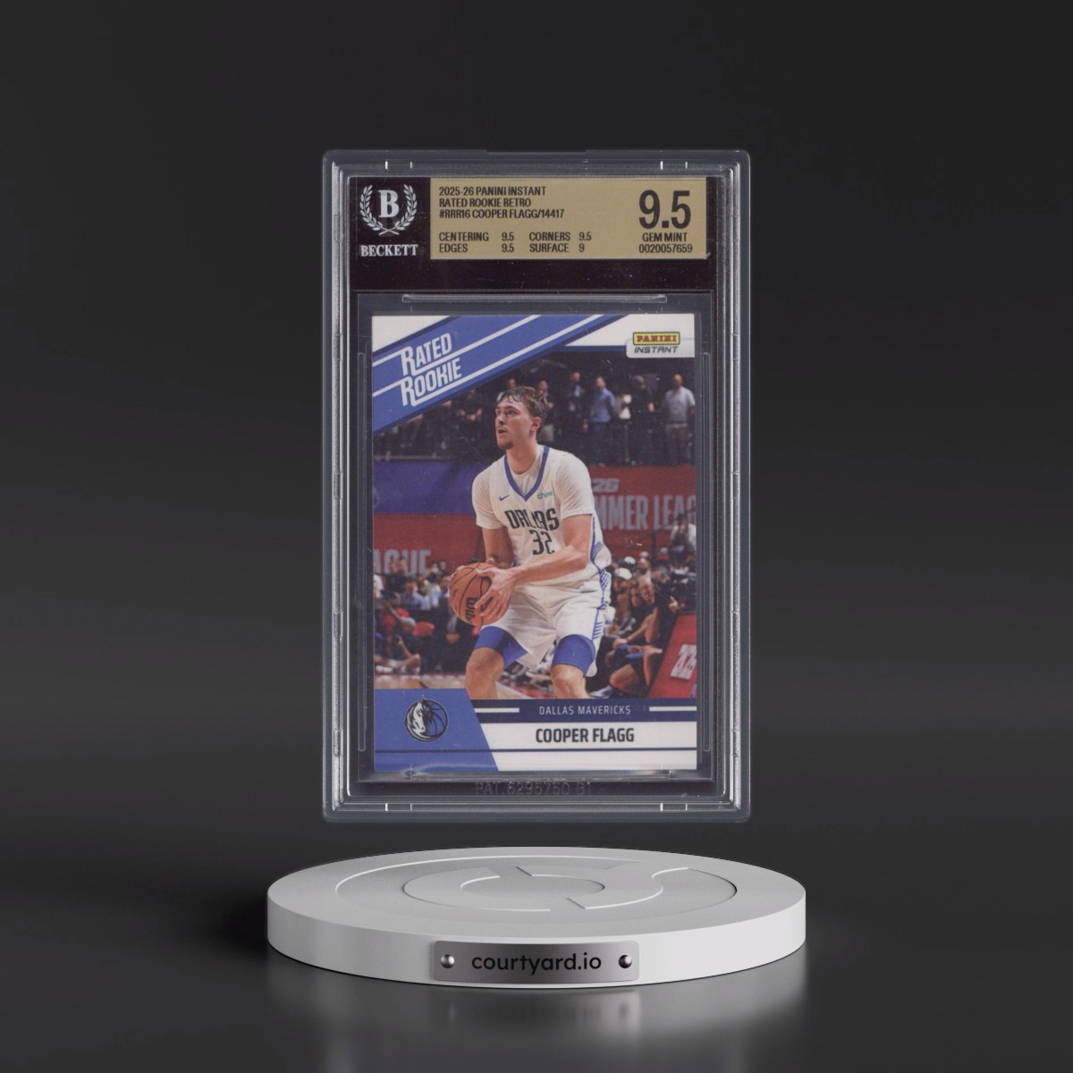 2025 Panini Instant Rated Rookie Retro #RRR16 Cooper Flagg/14417* (BGS 9.5 GEM MINT)