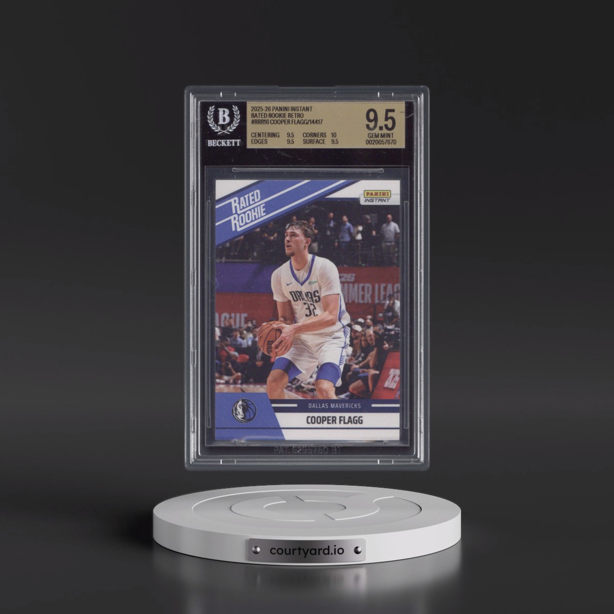 2025 Panini Instant Rated Rookie Retro #RRR16 Cooper Flagg/14417* (BGS 9.5 GEM MINT)