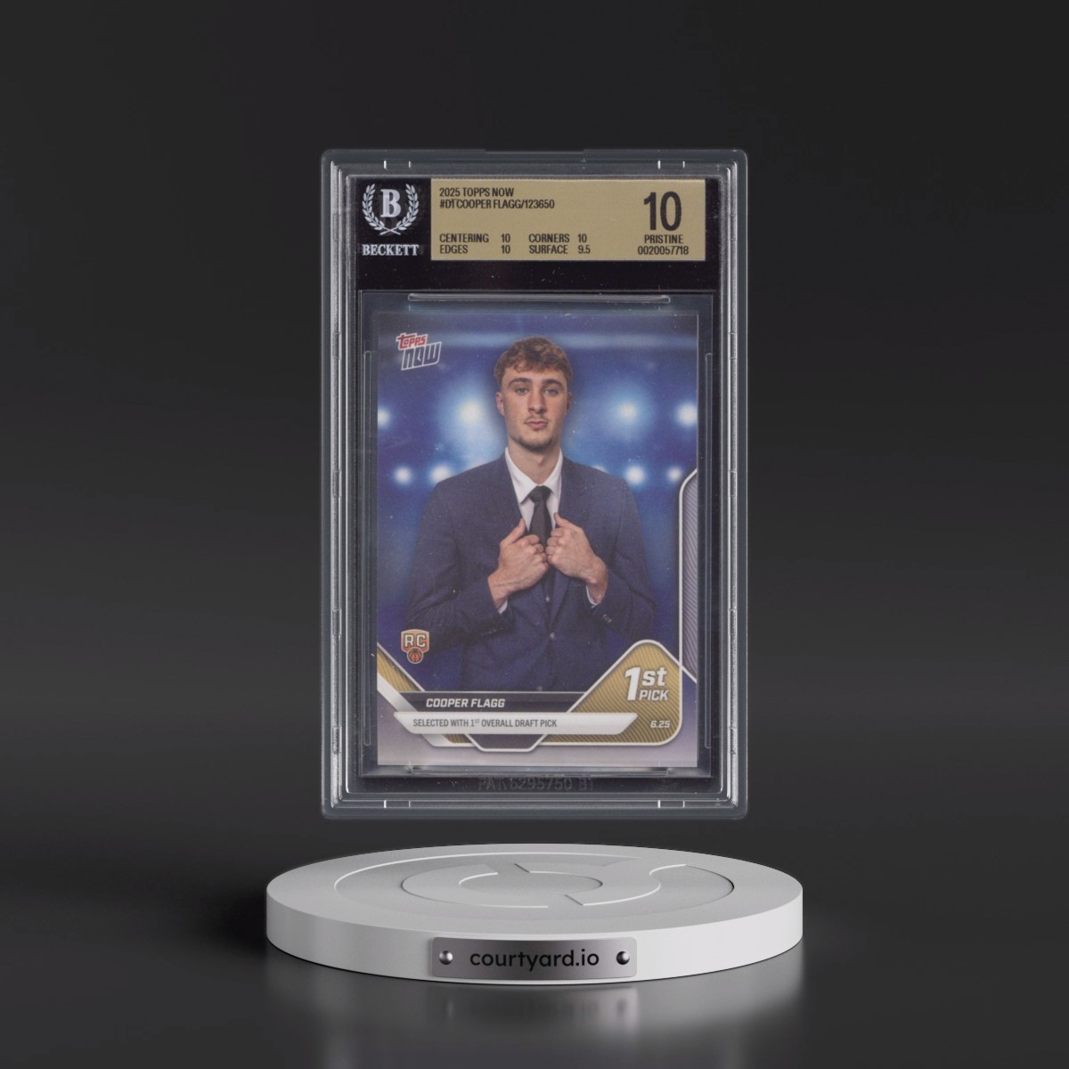 2025 Topps Now Draft #D1 Cooper Flagg (BGS 10 PRISTINE)
