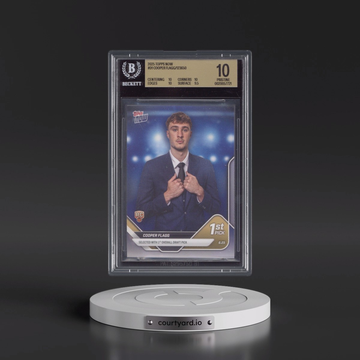 2025 Topps Now Draft #D1 Cooper Flagg (BGS 10 PRISTINE)