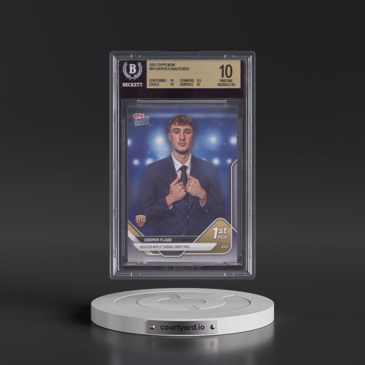 2025 Topps Now Draft #D1 Cooper Flagg (BGS 10 PRISTINE)