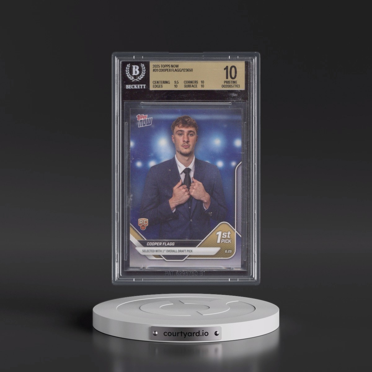 2025 Topps Now Draft #D1 Cooper Flagg (BGS 10 PRISTINE)