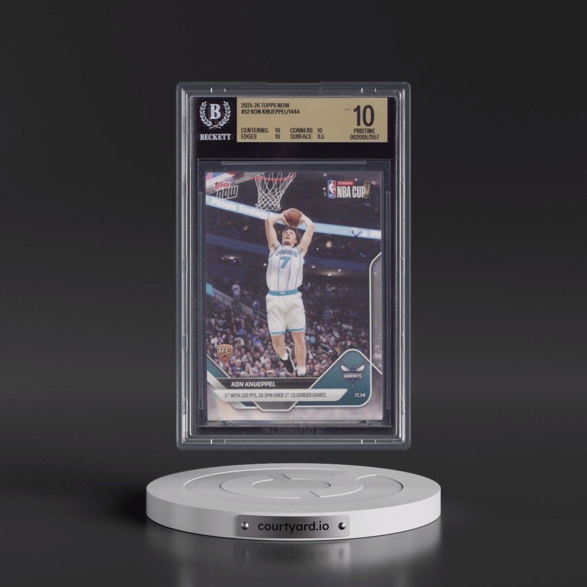2025 Topps Now #52 Kon Knueppel/1444* (BGS 10 PRISTINE)