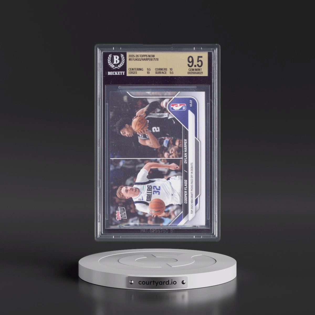 2025 Topps Now #8 Cooper Flagg/Dylan Harper (BGS 9.5 GEM MINT)