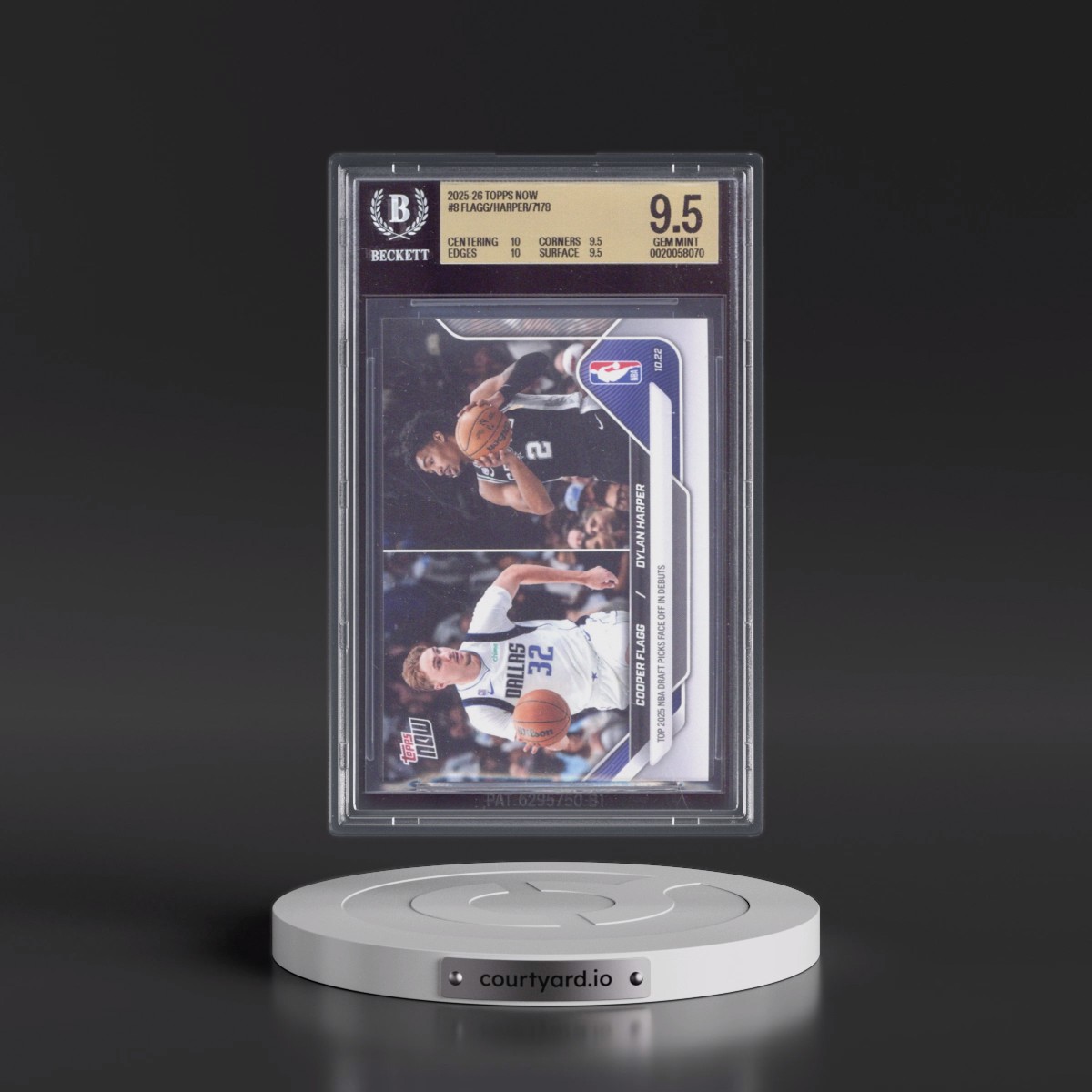 2025 Topps Now #8 Cooper Flagg/Dylan Harper (BGS 9.5 GEM MINT)