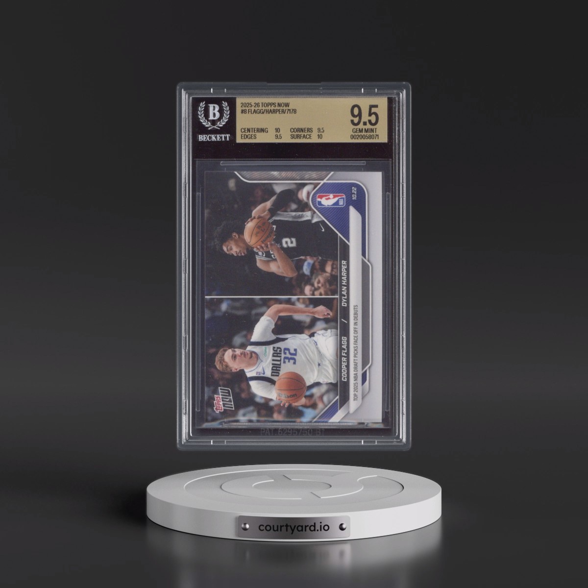 2025 Topps Now #8 Cooper Flagg/Dylan Harper (BGS 9.5 GEM MINT)